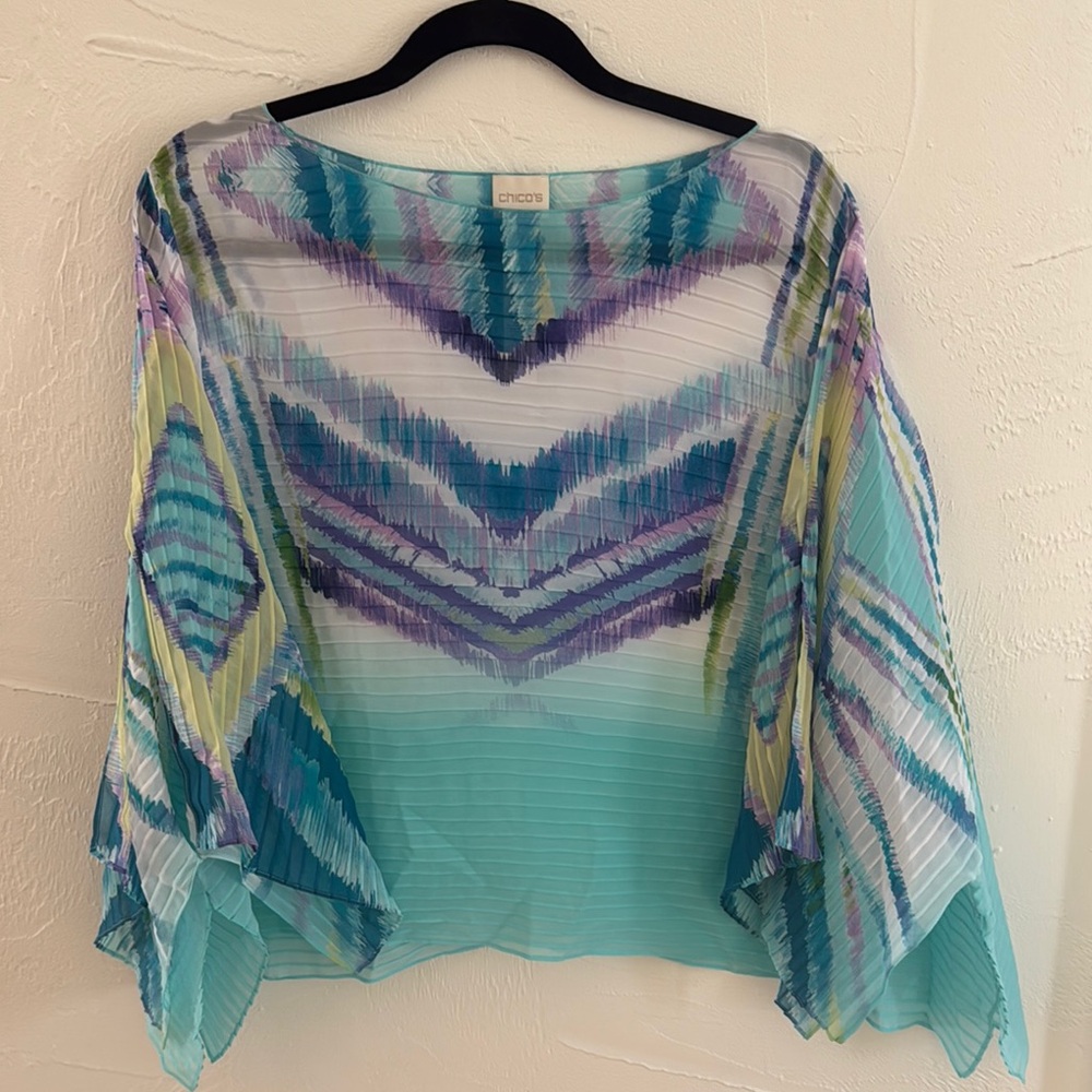 🌞 Chico’s Summer Blouse – Size S/M 🌞